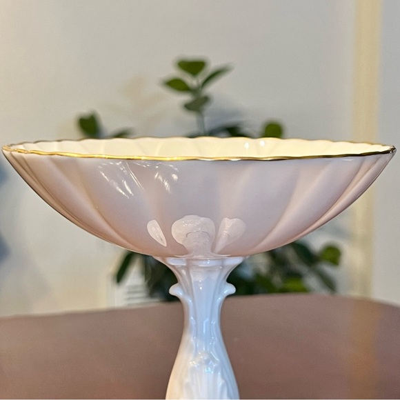 Lenox Sunflower Compote Candy Dish Charleston Collection 1980s Porcelain - Picture 7 of 12